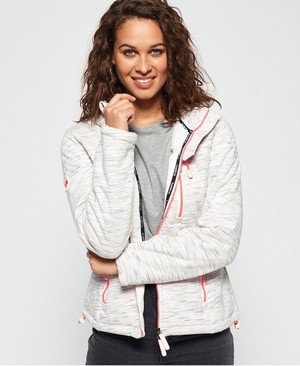 Superdry Hooded Sherpa SD-Windtrekker Női Kabát Szürke/Rózsaszín | WHKYV5481